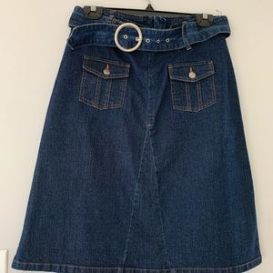Vintage Cherokee Denim Skirt with Denim Belt